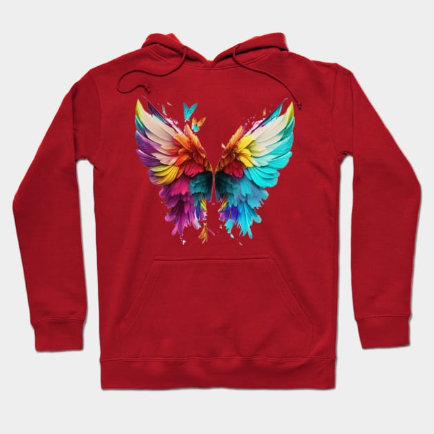 Colorful wings Hoodie by WingedWear8